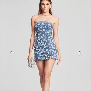 NWT Retrofeté Small Denim Floral Mini